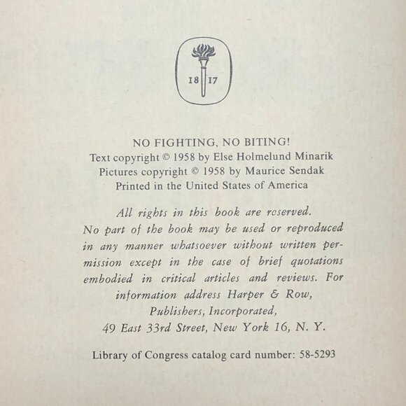No Fighting, No Biting! by Else Holmelund Minarik I Can Read Book Vtg 1958 - Picture 6 of 10